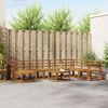 vidaXL Utend&oslash;rs sofa-sett 9 pcs Naturlig Solid akasietre