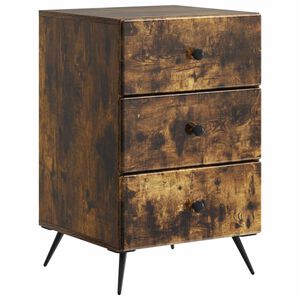 vidaXL Nattbordskap R&oslash;kt Eik 43 x 41 x 66,5 cm Konstruert tre