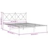 vidaXL Sengeramme i metall med sengegavl svart 150x200 cm