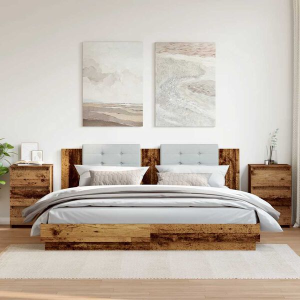 vidaXL Nattbord 2 stk gammelt tre 40x35x62,5 cm konstruert tre