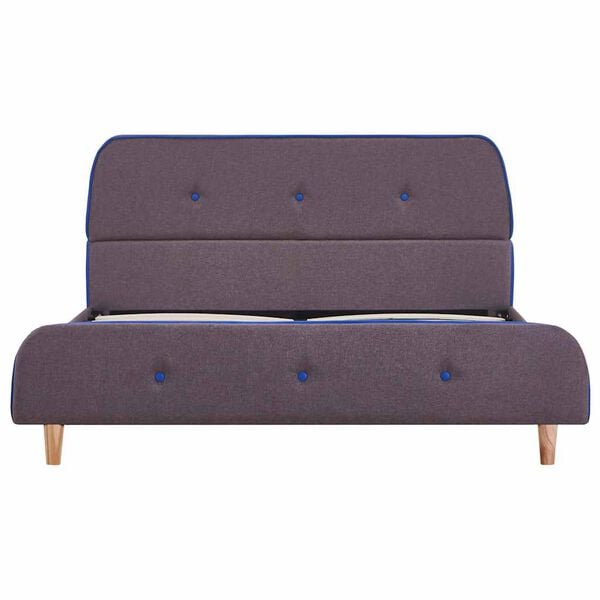 vidaXL Sengeramme uten Madrass Taupe Stoff 135x190 cm