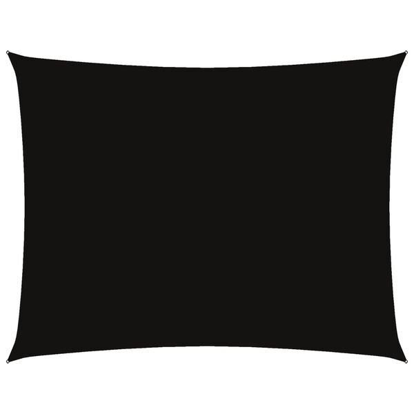 vidaXL Solseil oxfordstoff rektangul&aelig;r 6x7 m svart