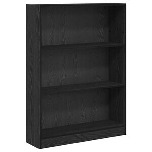 vidaXL Bokhylle 80 x 24 x 109 cm Konstruert tre Svart Eik