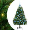 vidaXL Kunstig sammensatt juletre 150 LED-lys Gr&oslash;nn 120 cm PVC og st&aring;l