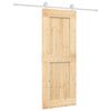 vidaXL Skyved&oslash;r Naturlig og Hvit 80 x 210 cm Massiv Furu Tre