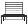 vidaXL Sengeramme i metall med hodegavl svart 107x203 cm