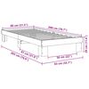vidaXL Sengeramme uten Madrass 80x200 cm Heltre Eik