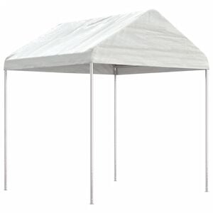 vidaXL Paviljong med tak hvit 2,28x2,23x2,69 m polyetylen