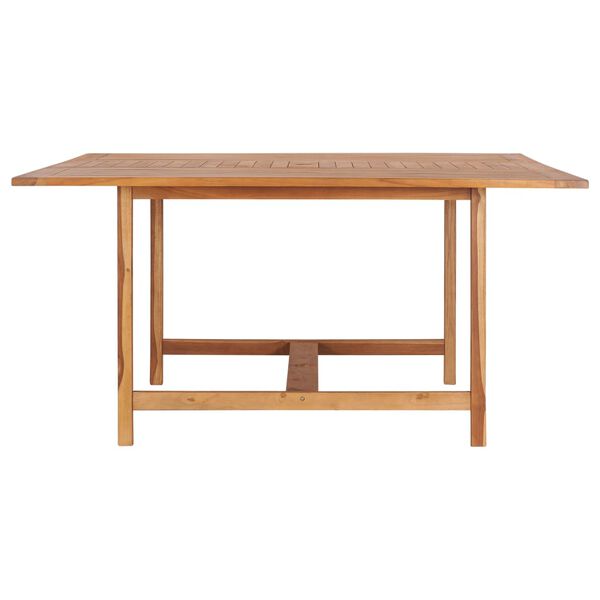 vidaXL Hagebord 150x150x76 cm heltre teak