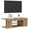 vidaXL TV-benk med LED-lys artisan eik 90x39x30 cm konstruert tre