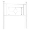 vidaXL Utskiftbar sengegavl i metall hvit 90 cm