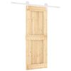 vidaXL Skyved&oslash;r Naturlig og Hvit 80 x 210 cm Massiv Furu Tre