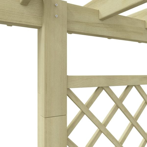 vidaXL Hagepergola med blomsterkasse 162x56x204 cm tre