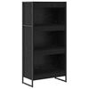 vidaXL Bokskap 60 x 30 x 121 cm Konstruert tre Svart Eik