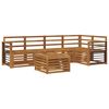 vidaXL Utend&oslash;rs sofa-sett 6 stk. Naturlig Polyester