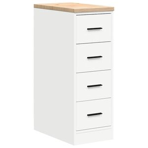 vidaXL Garasje Oppbevaringsskap Hvit 30x51x85 cm Heltre Furu