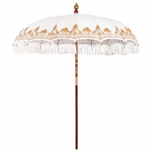 vidaXL Balinesisk Parasol Krem 215 x 215 x 260 cm