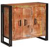 vidaXL Skap med dører Brun Solid resirkulert tre og metall