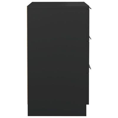 vidaXL Nattbord svart 40x36x65 cm