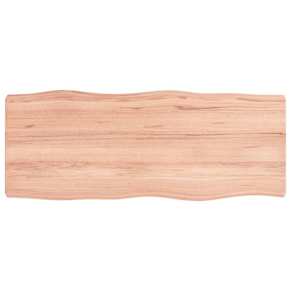 vidaXL Bordplate lysebrun 100x40x(2-6)cm behandlet heltre naturlig
