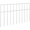 vidaXL Hagegjerdepanel 48 stk. 50 x 30 cm Galvanisert st&aring;l S&oslash;lv