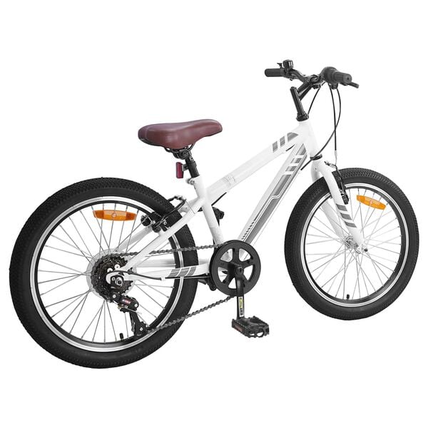 vidaXL Terrengsykkel 20 Tommer 6-Speed for 5-8 &aring;r gamle Hvit