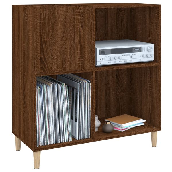 vidaXL Hifi-benk brun eik 84,5x38x89 cm konstruert tre