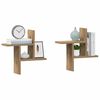 vidaXL Vegghyller 2 stk artisan eik 38x12x38 cm konstruert tre