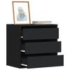 vidaXL Kommode svart 60x41x58 cm konstruert tre