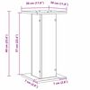 vidaXL Planteholder 2 pcs Svart Eik 30 x 30 x 60 cm Konstruert tre