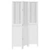 vidaXL Romdeler 3 paneler hvit heltre keisertre