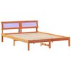vidaXL Sengestamme med hodegjerde Vokset Brun 160 x 200 cm Massiv furu