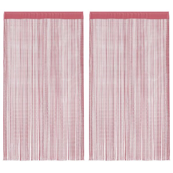 vidaXL Snøregardiner 2 stk rosa 100x250 cm