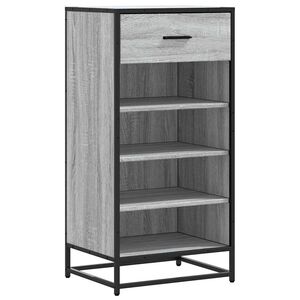 vidaXL Skohylle gr&aring; sonoma 48x38x97,5 cm konstruert tre