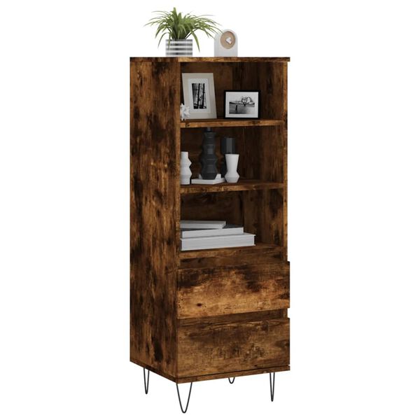 vidaXL Highboard r&oslash;kt eik 40x36x110 cm konstruert tre