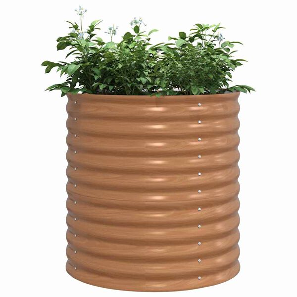 vidaXL Hevet bed Brun 80 x 80 x 81 cm St&aring;l