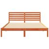 vidaXL Sengestamme med hodegjerde Vokset Brun 160 x 210 cm Massiv furu