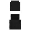 vidaXL Vegghylle 2 pcs Svart eik 60 x 16 x 14 cm Konstruert tre