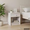 vidaXL Nattbord hvit 35x30x40 cm heltre furu