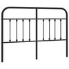 vidaXL Utskiftbar sengegavl i metall svart 140 cm