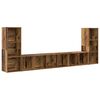 vidaXL TV-benksett 4 pcs Gamle tre 37 x 35 x 107 cm Konstruert tre