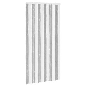 vidaXL Insektgardin Chenille Gr&aring; og hvit 100 x 200 cm 100% PP
