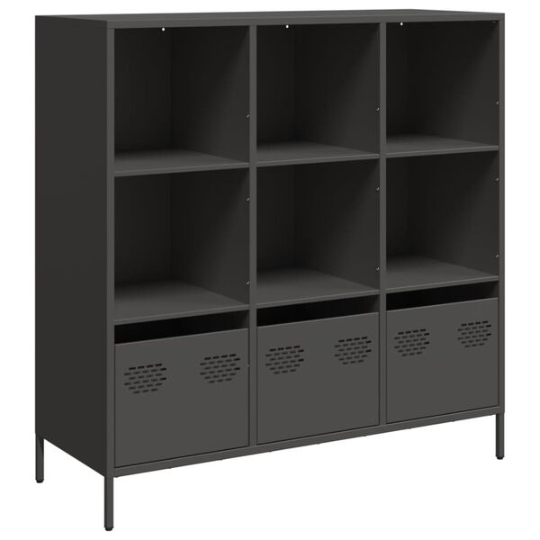 vidaXL Highboard svart 101,5x39x103,5 cm st&aring;l