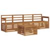 vidaXL Sofasett 5 pcs Naturlig Solid akasietre
