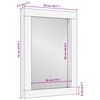 vidaXL Baderomsspeil Brun 70 x 50 x 2,5 cm Glass og solid mango tre