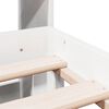 vidaXL Seng med bokhylle uten madrass hvit 180x200 cm heltre furu