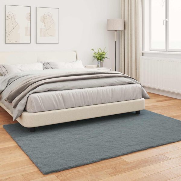 vidaXL Kunstpels Kanin Teppe Olite Antrasitt 160 x 230 cm Polyester