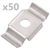 vidaXL Gjerdeklemmer butterfly 50 stk rustfritt st&aring;l