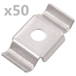 vidaXL Gjerdeklemmer butterfly 50 stk rustfritt st&aring;l