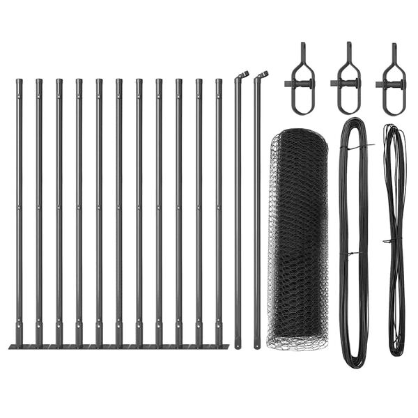 vidaXL Gjerdep&aring;le Gr&aring; 25 x 0,5 m (13 mm maske) St&aring;l